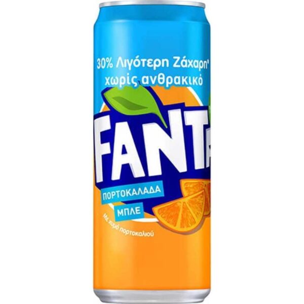 FANTA | Αναψυκτικό Πορτοκαλάδα Μπλε Χωρίς Ανθρακικό Κουτί 330ml